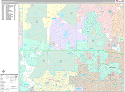 Hoffman Estates Wall Map Premium Style 2026